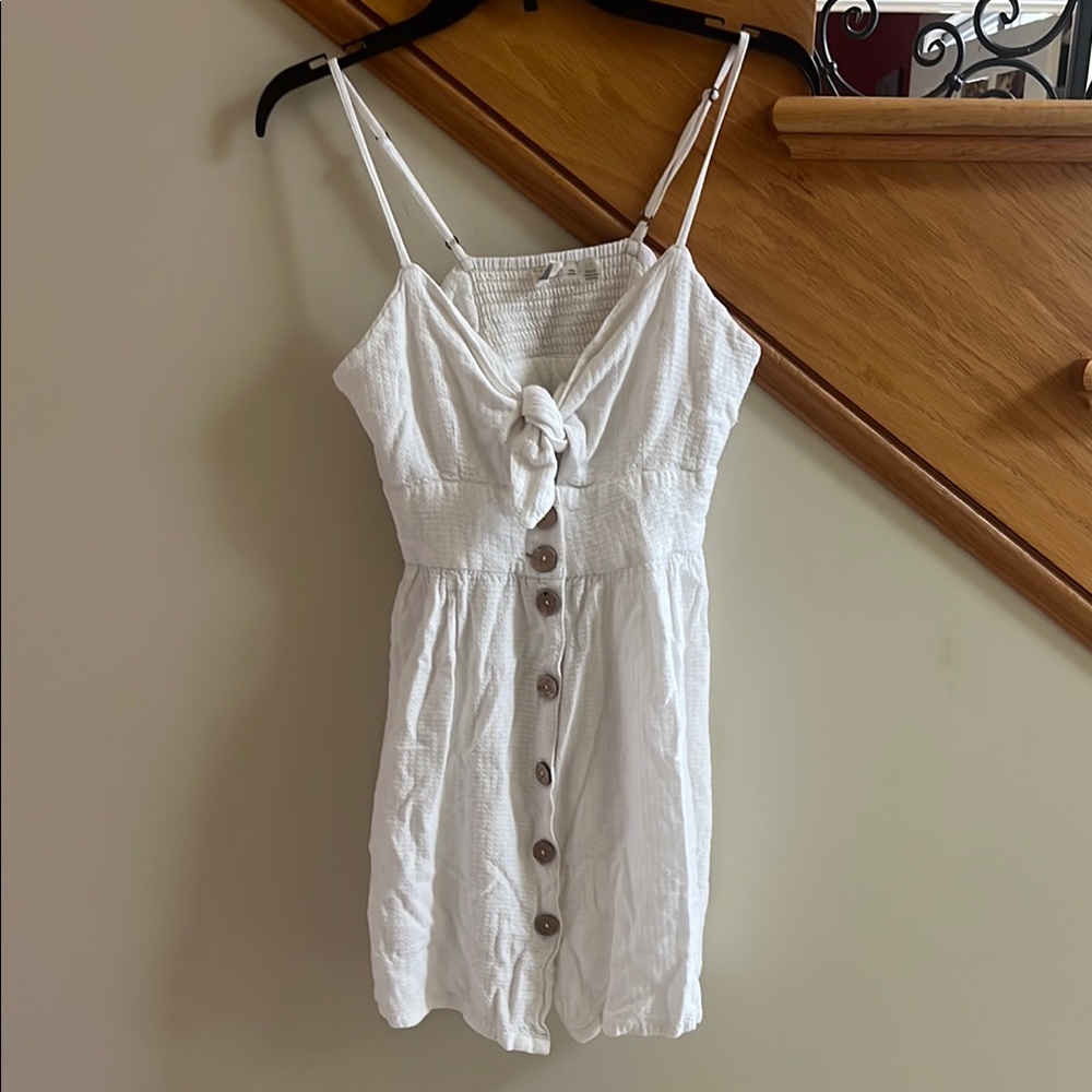 Roxy White Button-Down Dress Size Medium New - image 1